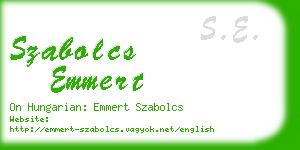 szabolcs emmert business card